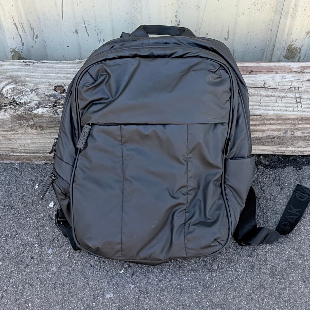 CALPAK Luka 17” Laptop Backpack Black Travel Work School Carry-On READ